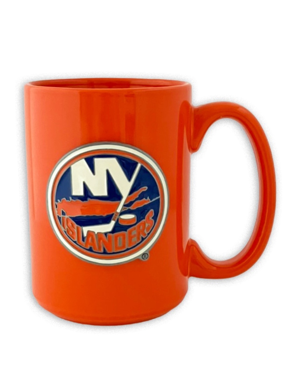 NEW YORK ISLANDERS Orange Coffee Mug BADGE LOGO Great American Products